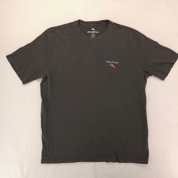 Tommy Bahama Crew Neck Short Sleeve Graphic T Shirt Mens Size Large L Gray - Picture 2 of 9